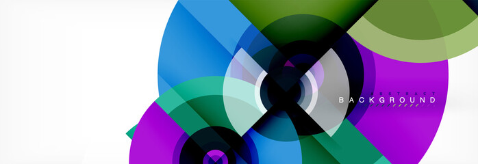 Obraz premium Geometric circle abstract background, creative geometric wallpaper.