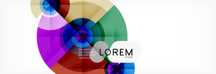 Fototapeta premium Geometric circle abstract background, creative geometric wallpaper.