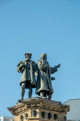 Fototapeta na wymiar Gutenberg memorial sculpture in Frankfurt