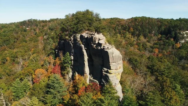 Aerial, rock formation in Slade, Kentucky