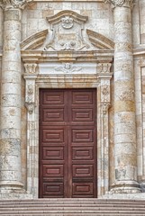 Fototapeta na wymiar Cagliari, portale della Chiesa di Sant'Anna