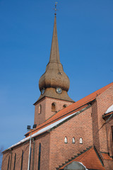 Obraz premium the winter in Lapland, Norrbotten, north of Sweden, the church of Burea