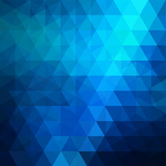 Background made of blue triangles. Square composition with geometric shapes. Eps 10