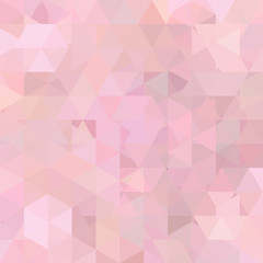 Abstract mosaic background. Triangle geometric background. Design elements. Vector illustration. Pastel pink color.