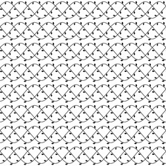Delicate black and white vines with leaves geommetric seamless pattern, vector