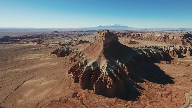 Rock formation in Goblin Valley State Park, Utah, aerial