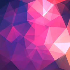 Fototapeta premium Abstract polygonal vector background. Geometric vector illustration. Creative design template. Pink, purple, orange colors.