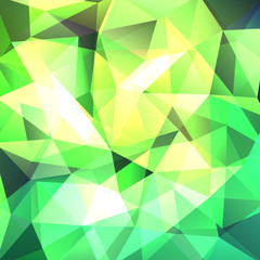 Obraz premium Polygonal vector background. Can be used in cover design, book design, website background. Vector illustration. Yellow, green colors.