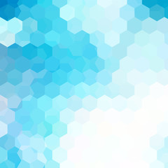 Fototapeta na wymiar Background of blue, white geometric shapes. Blue mosaic pattern. Vector EPS 10. Vector illustration