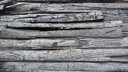 Wall made of old Chinese wood with crach on it