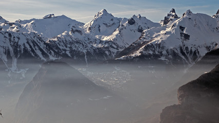 The canton of Valais one of the driest regions of Switzerland in its central Rhône valley and...