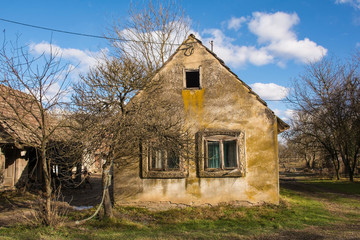 An abandoned historic building in the small village of Cigoc Village in Sisak-Moslavina County, central Croatia