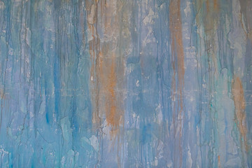Saturated background with smudges and flows cement of structure in blue tones