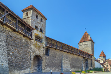 Fototapeta na wymiar Walls of Tallinn, Estonia