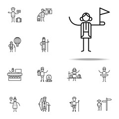 Guide, job icon. Travel icons universal set for web and mobile