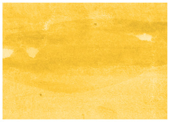 Yellow hand painted watercolor background. Watercolor wash paper texture.