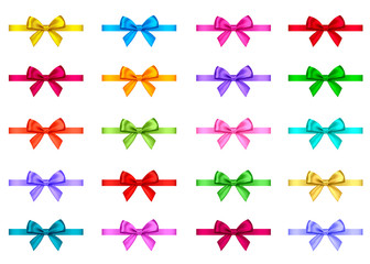 Obraz premium Decorative gift ribbon and bow isolated on white background.