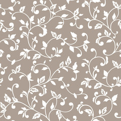 Vector seamless pattern with spring branches. Decorative background for for the design of surfaces, textiles, wallpapers, postcards, invitations, covers.