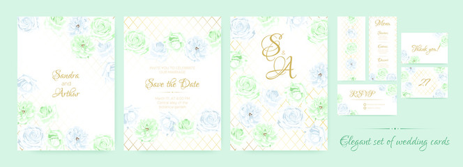 Delicate Greeting Cards for Wedding.