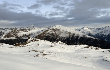 Fototapeta na wymiar Mountains in winter - Sillian, Austria