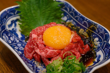 焼肉・牛肉・生もの・刺身。ユッケ