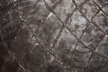 Closeup metal surface in welds, pattern or background