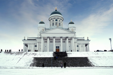 St. Nicholas Cathedral, Helsinki, Finland In winter