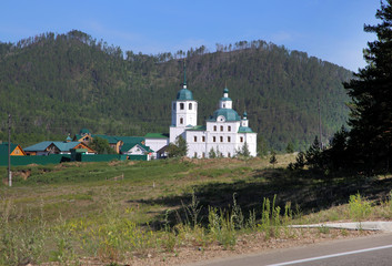 The Sretensky women's monastery The view from the highway Ulan-Ude - Barguzin in the Orthodox Church: Church of the purification in a convent