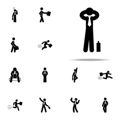 businessman, boring, easy icon. Businessmen icons universal set for web and mobile