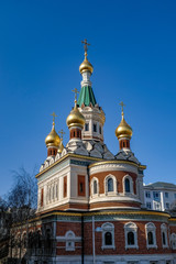 Fototapeta na wymiar Russisch-Orthodoxe Kathedrale zum heiligen Nikolaus