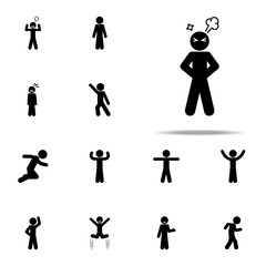 angry, child icon. child icons universal set for web and mobile