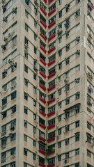 Detail of older high rise apartment living in Hong Kong Island - 251801078