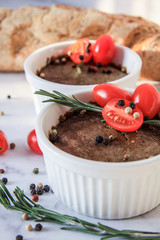 Fresh pate with bread