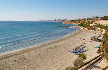 Cabo Roig sandy beach in Spain