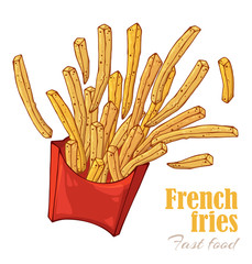 Vector fast food theme: french fries box.