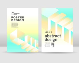 The abstract isometric shapes background. It can be used for posters, cards, flyers, brochures, magazines and any kind of cover. EPS 10