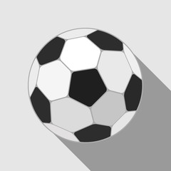 Football icon in flat style. Vector Soccer ball. Sport object for you design projects