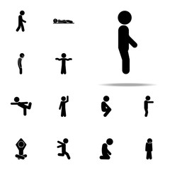 child, stand icon. child icons universal set for web and mobile