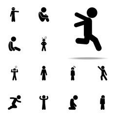 run, child, jump icon. child icons universal set for web and mobile