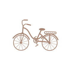 Fototapeta na wymiar Retro bicycle isolated on white background. Flat vector illustration of colorful bike.