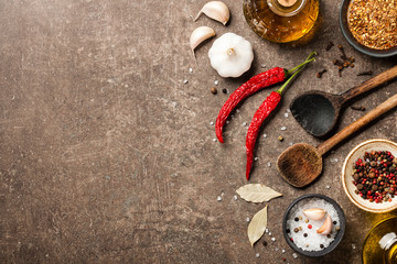 Obraz na płótnie Canvas Cooking table with spices