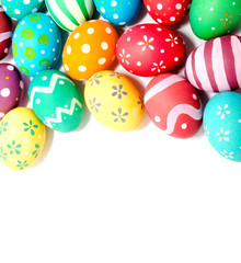 Perfect colorful handmade easter eggs isolated