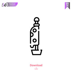 Outline imiut fetish icon isolated on white background. Line pictogram. Graphic design, mobile application, old Egypt icons, logo, user interface. Editable stroke. EPS10 format vector illustration