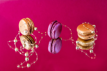 Tasty colorful macaroon homemade isolated
