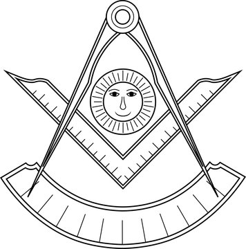 Masonic symbol of Past  Master for Blue Lodge Freemasonry