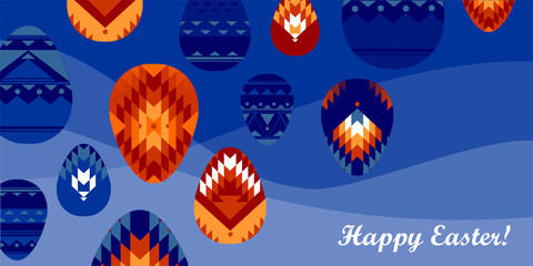 Happy Easter modern colorful Vector Background