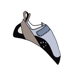Climbing shoe vector illustration isolated 