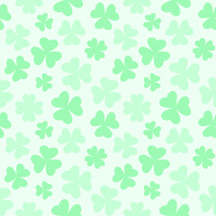 Seamless soft colored clover pattern