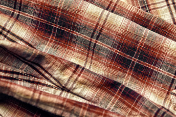 Fototapeta premium checkered fabric close up for texture or background