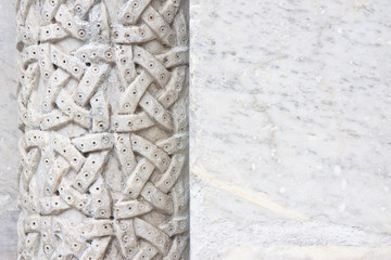 Old italian medieval marble wall - image with copy space